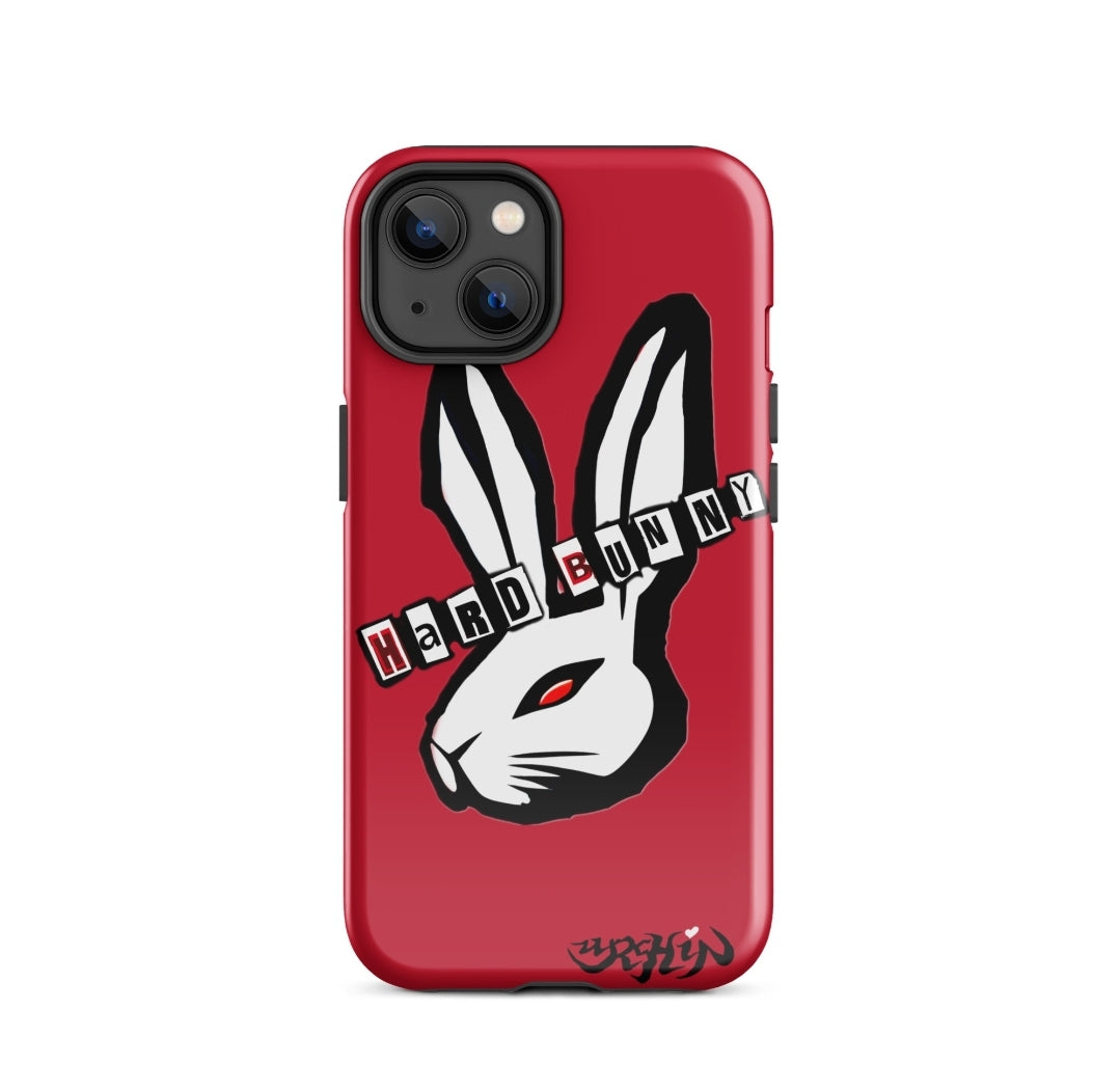 URCHIN - HARD BUNNY logo. Red. Tough Case for iPhone®