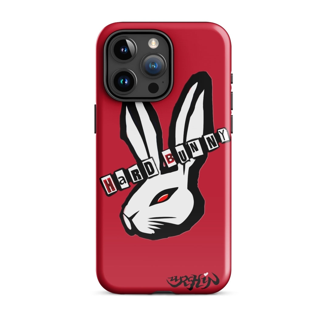 URCHIN - HARD BUNNY logo. Red. Tough Case for iPhone®
