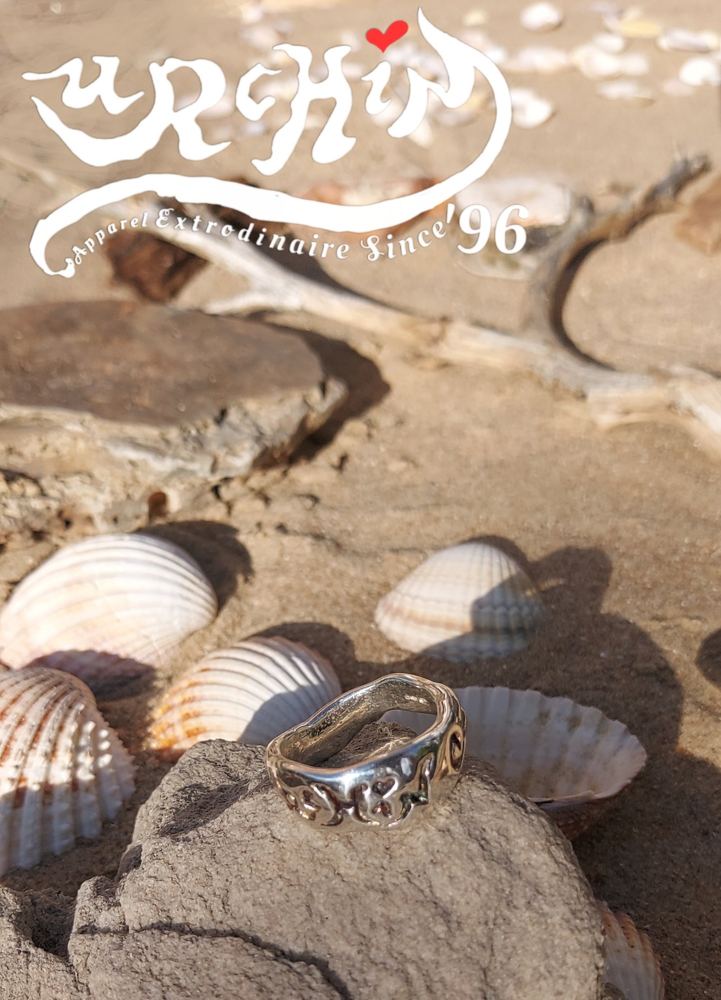 URCHIN Jewellery-'Phat' Urchin Logo Ring. Solid Silver. Hallmarked. Custom Sizes Available. Hand Made in the UK.