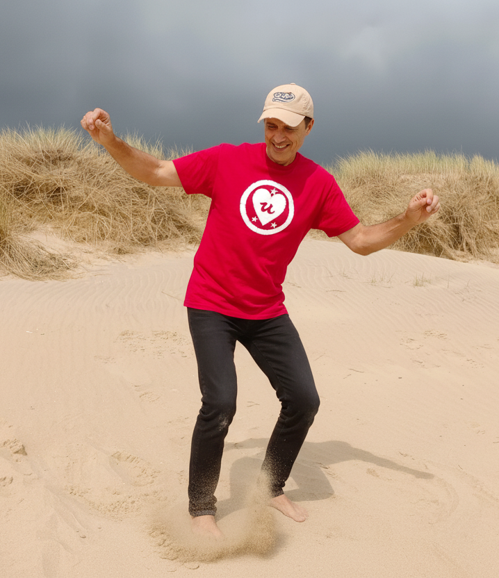 URCHIN-'LOVE U' White Logo. Cotton T Shirt. Choice of Colours. Unisex