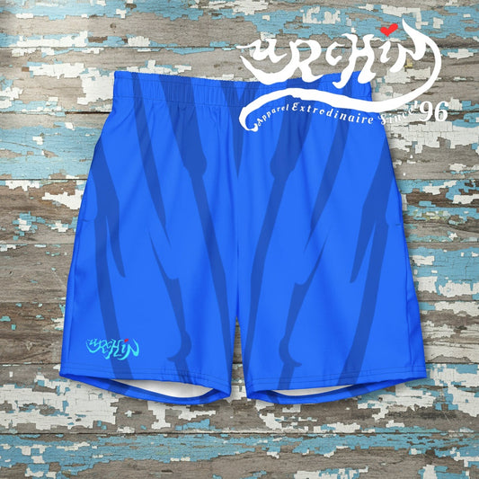 URCHIN 'RIP WAVE'- 'Blue Sea' Unisex Premium Recycled Swim Trunks.