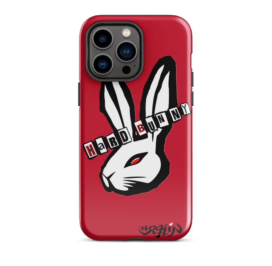 URCHIN - HARD BUNNY logo. Red. Tough Case for iPhone®