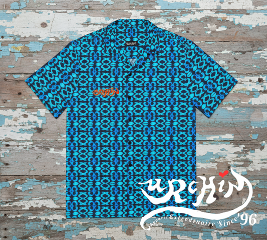 URCHIN 'BLUE SEA SHELLS' 'Blueberry'(Dark Blue).  Unisex shirt.