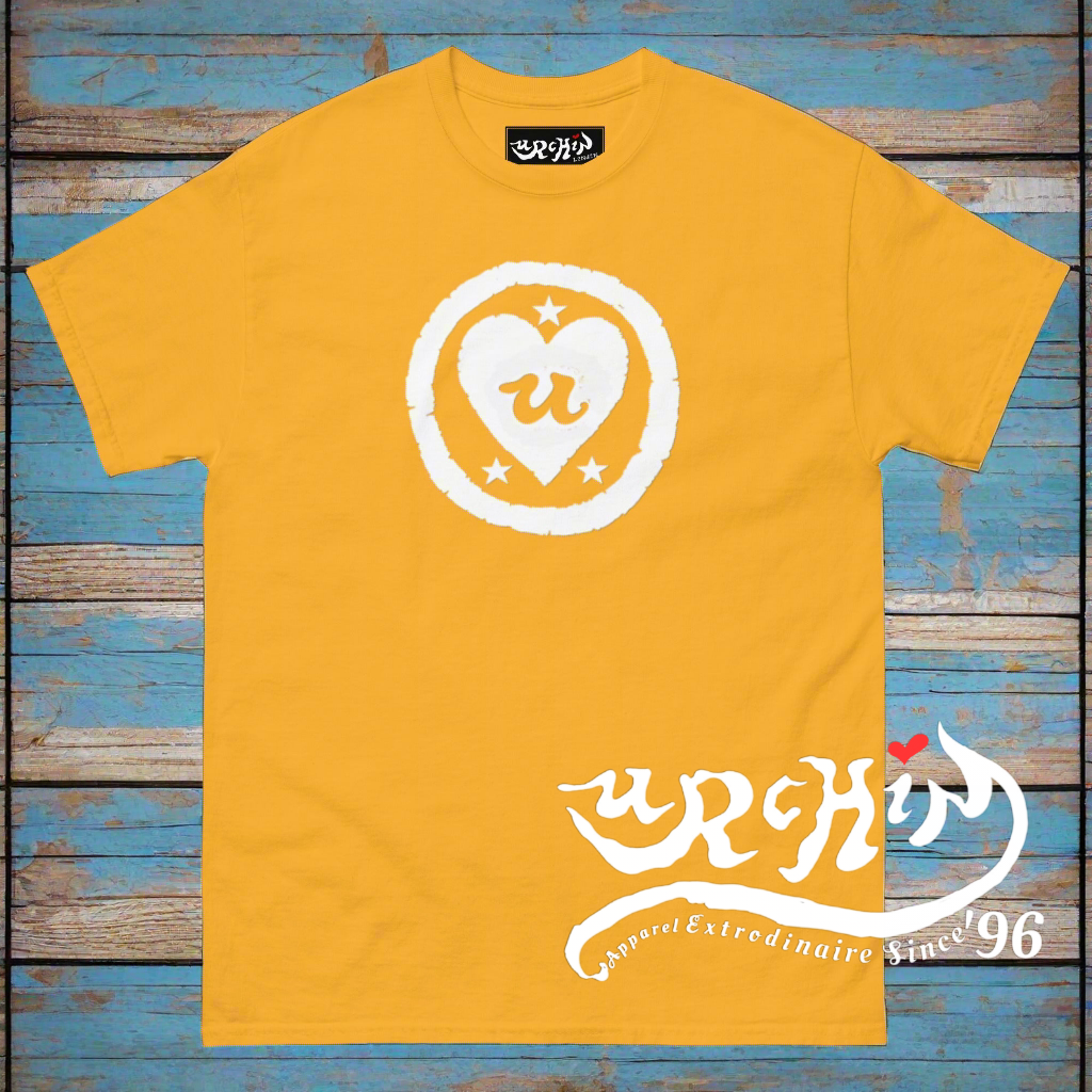 URCHIN-'LOVE U' White Logo. Cotton T Shirt. Choice of Colours. Unisex