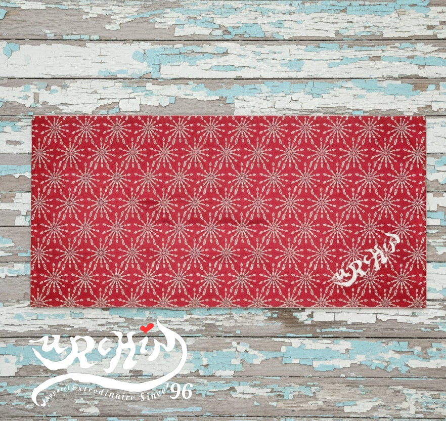 URCHIN 'Fireworks' Towel. Red. Two sizes.