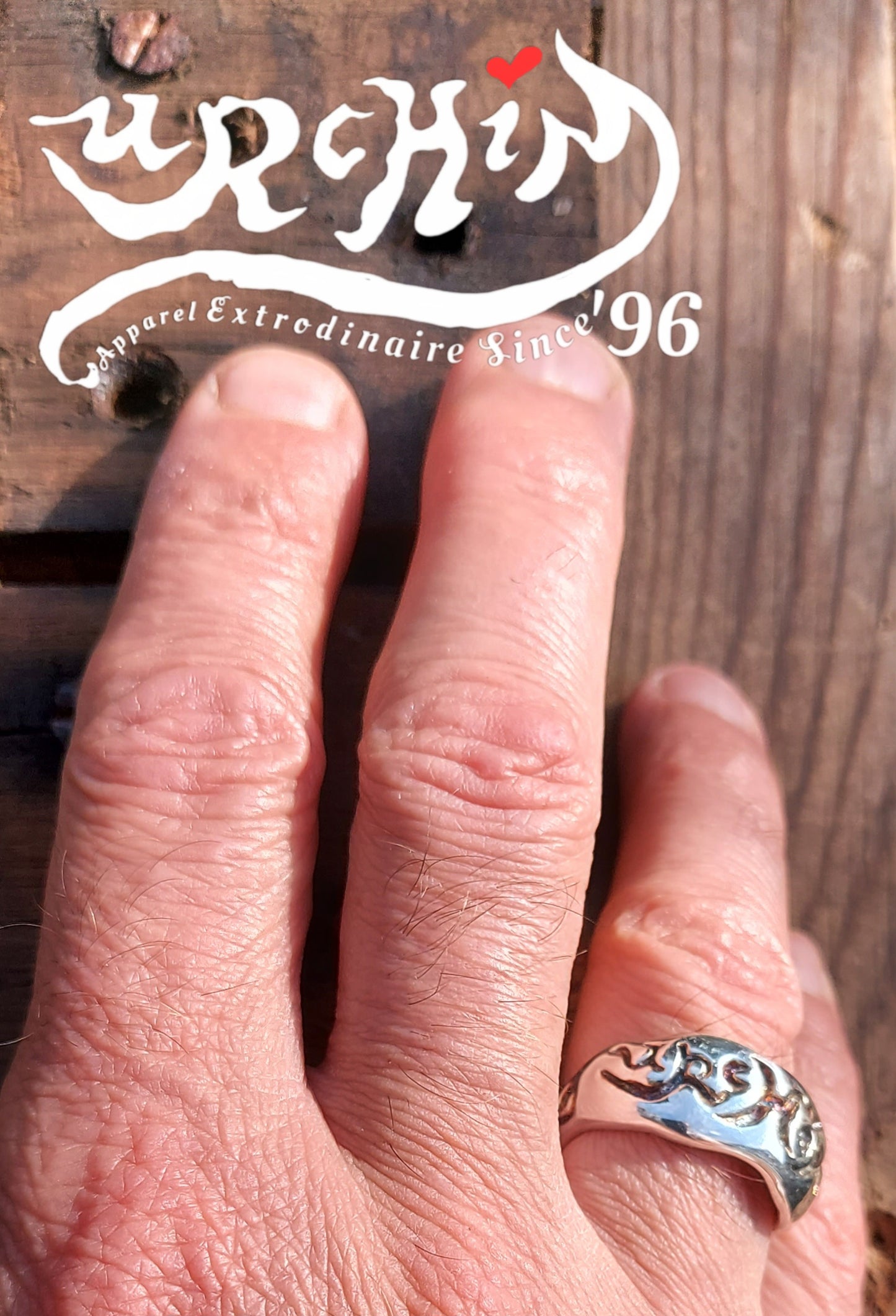 URCHIN Jewellery - 'Skinny' Urchin Logo Ring. Hallmarked. Handmade in the UK. Choice of Custom Sizes available.