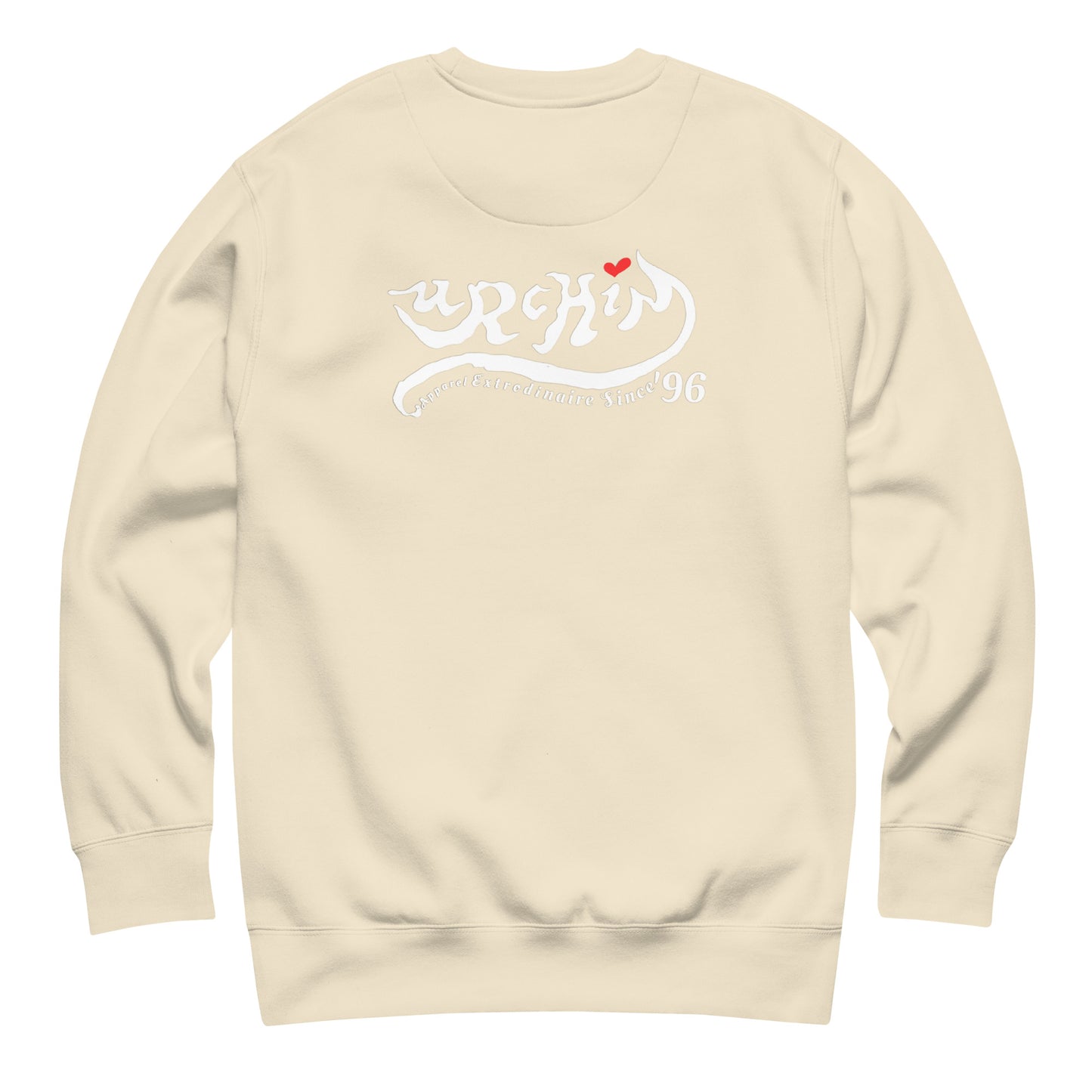 URCHIN 'LOVE U' White Logo. Premium Cotton Sweatshirt. Choice of Colours. Unisex.