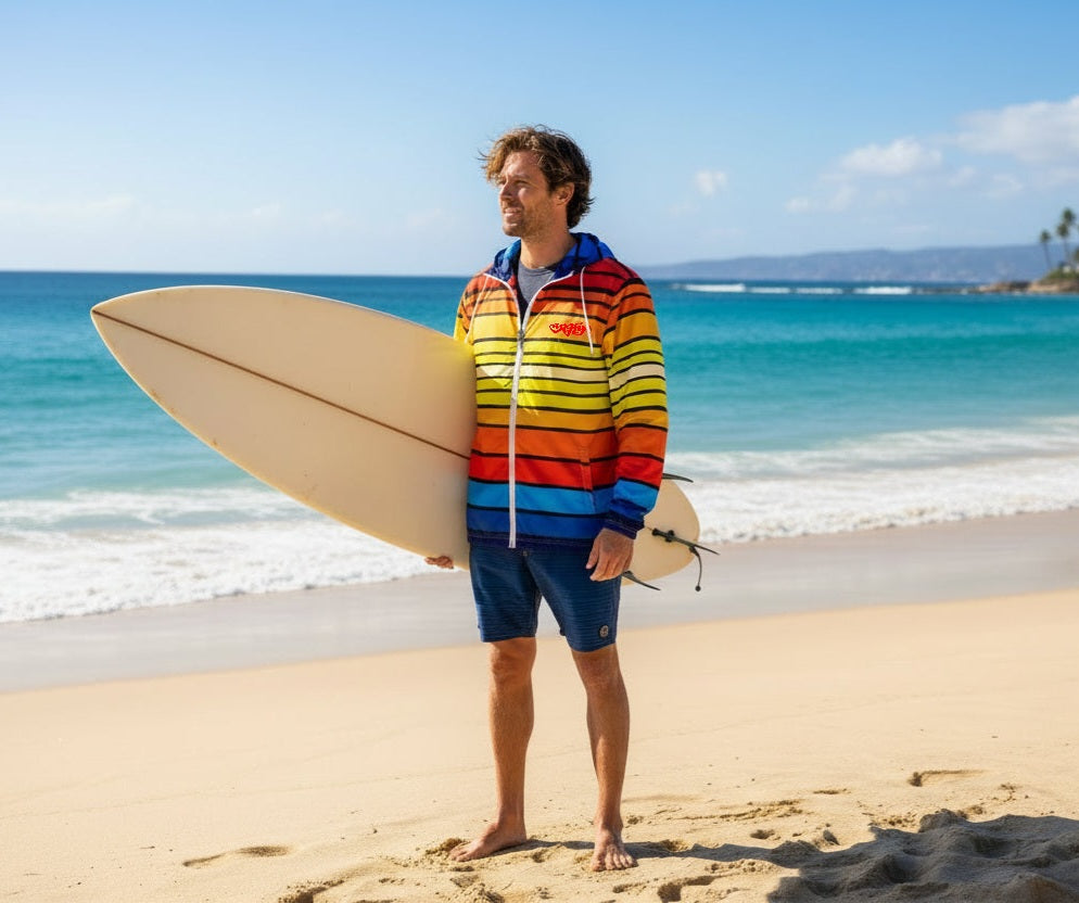 URCHIN 'SURF SUNRISE' Mens windbreaker.