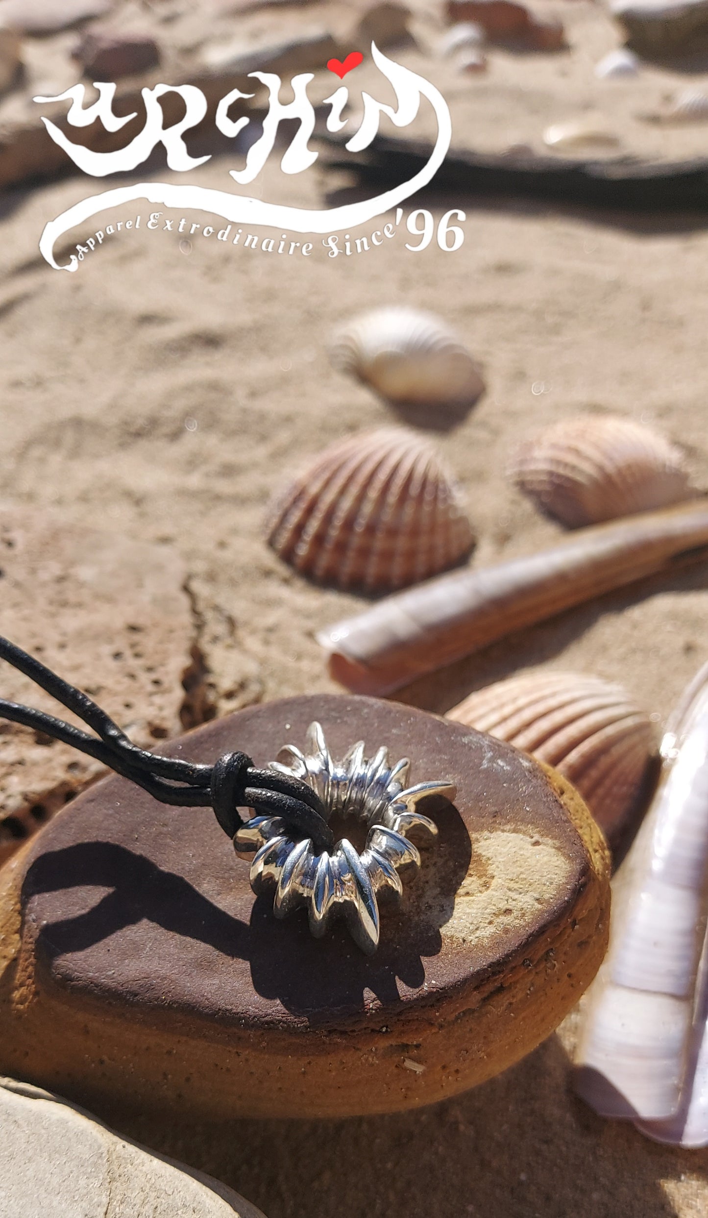 URCHIN Jewellery -'Urchin' Pendant. Solid Silver, Hallmarked. Hand-made in UK.