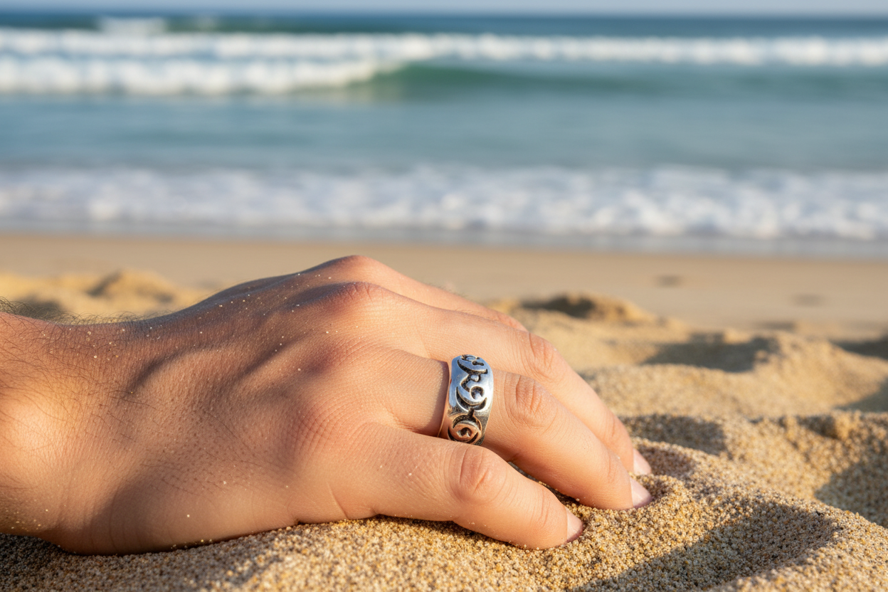 URCHIN Jewellery - 'Skinny' Unisex Urchin Logo Ring. Hallmarked & Handmade in the UK. Choice of Custom Sizes available.