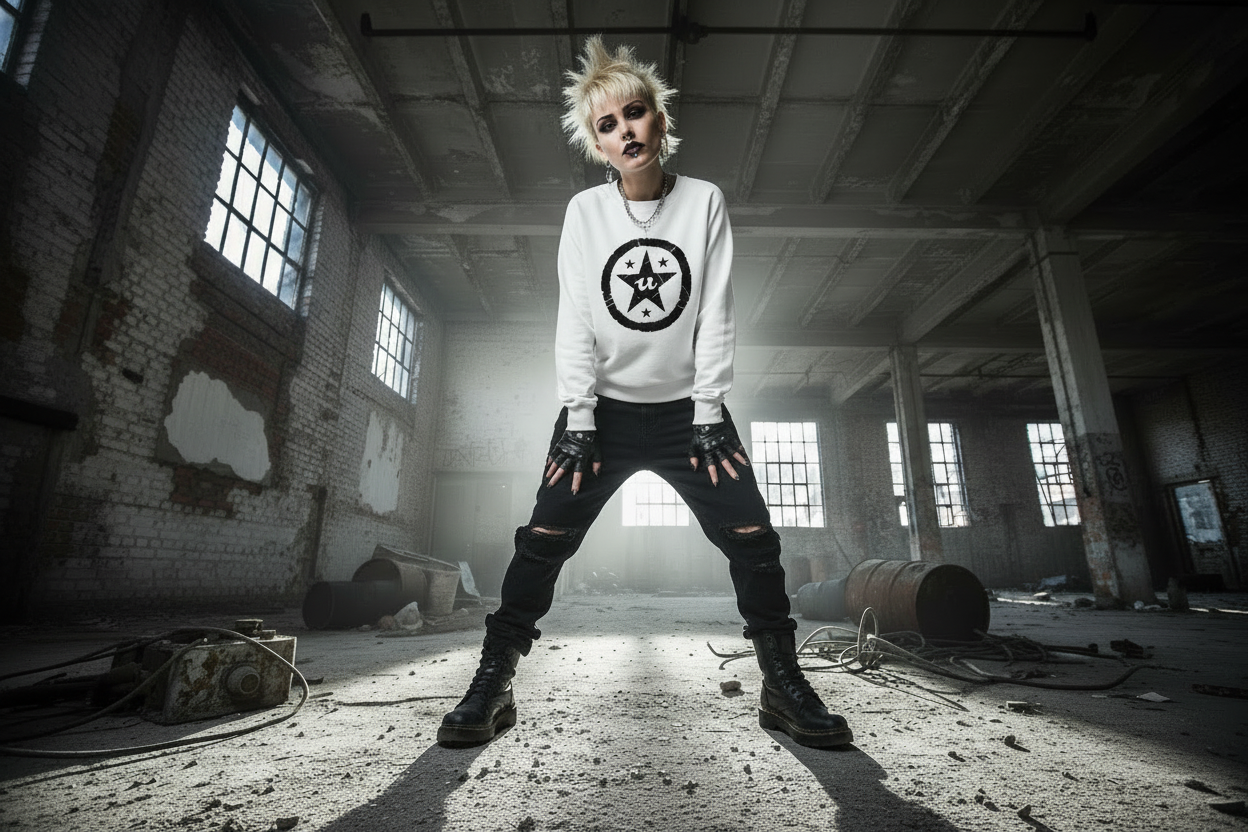 URCHIN-'U STAR' Black Logo. Premium Cotton Sweatshirt. Choice of Colours. Unisex.