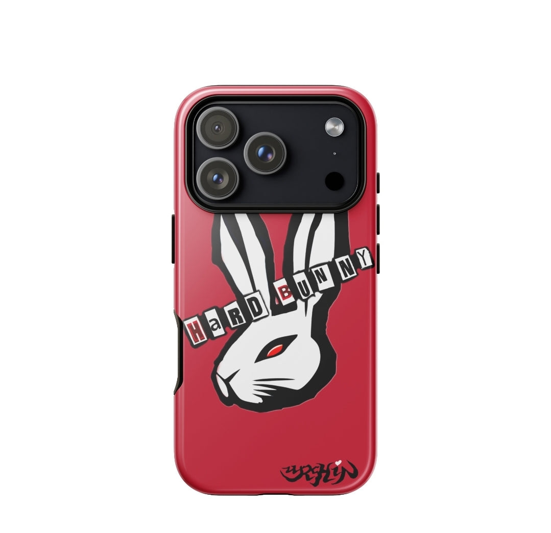 URCHIN - HARD BUNNY logo. Red. Tough Case for iPhone®