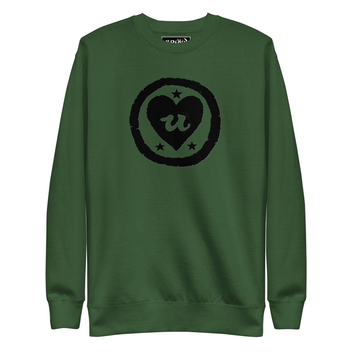 URCHIN 'LOVE U' Black Logo. Premium Cotton Sweatshirt. Choice of Colours. Unisex.