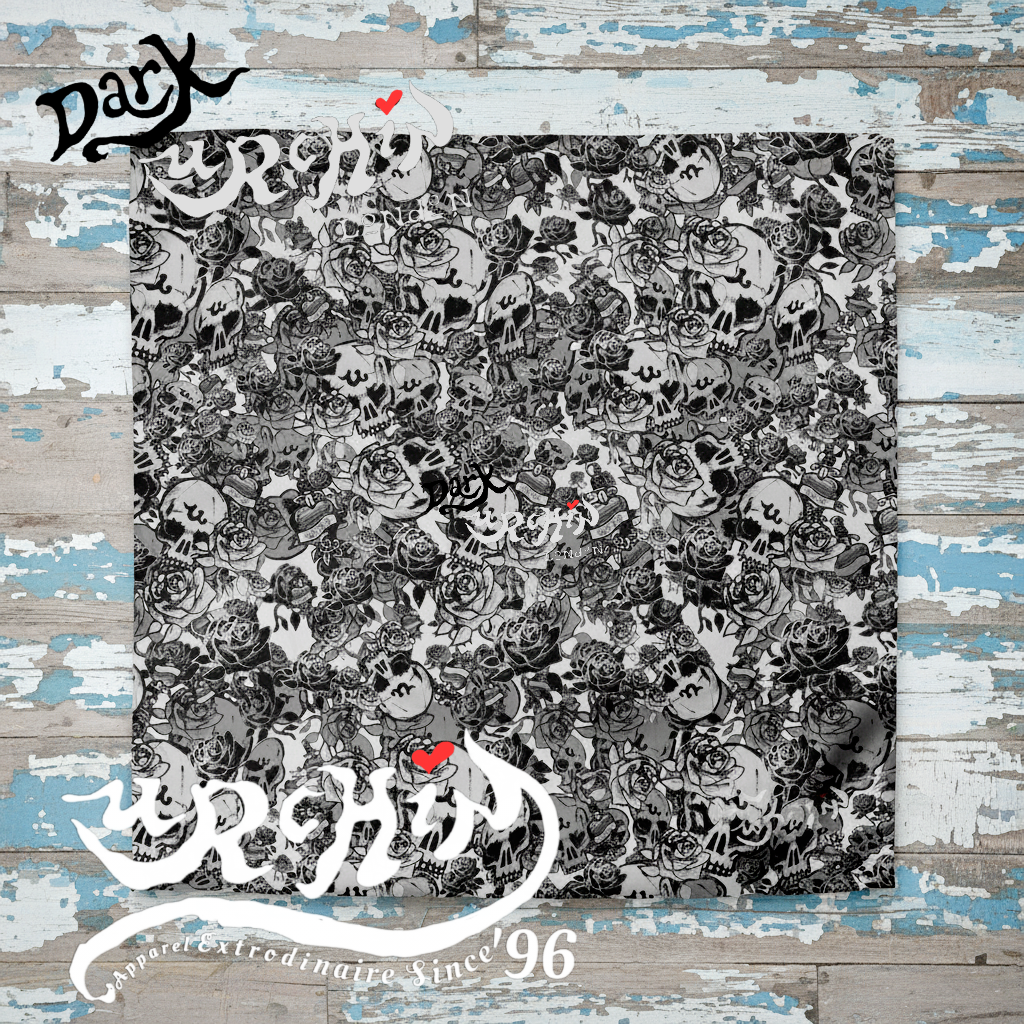 DARK URCHIN SKULL STORM 'METAL' Duvet cover