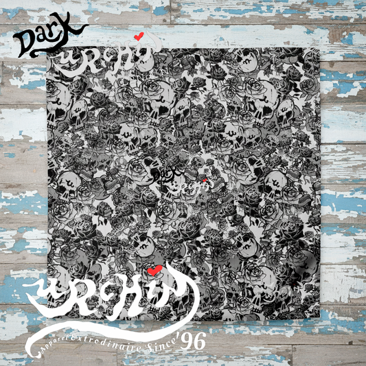 DARK URCHIN SKULL STORM 'METAL' Duvet cover