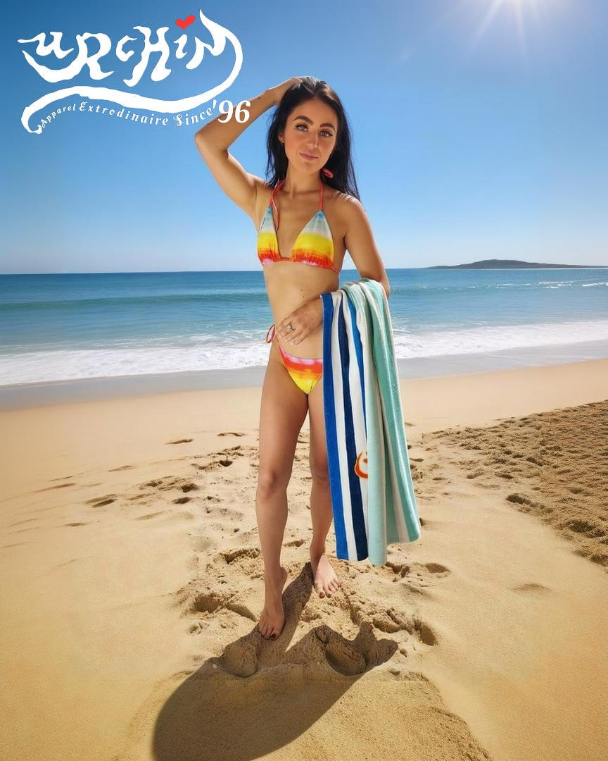 URCHIN 'SUNRISE BEACH' recycled string bikini.
