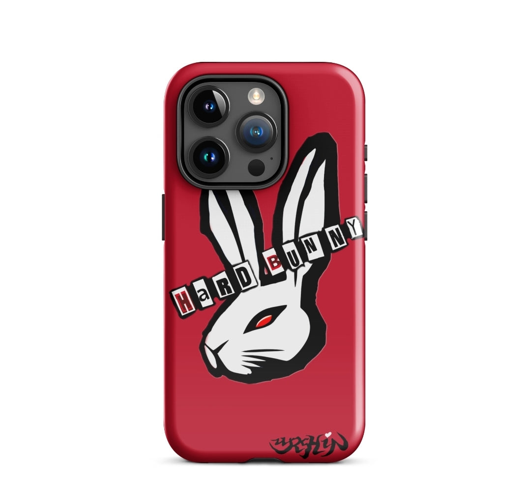 URCHIN - HARD BUNNY logo. Red. Tough Case for iPhone®