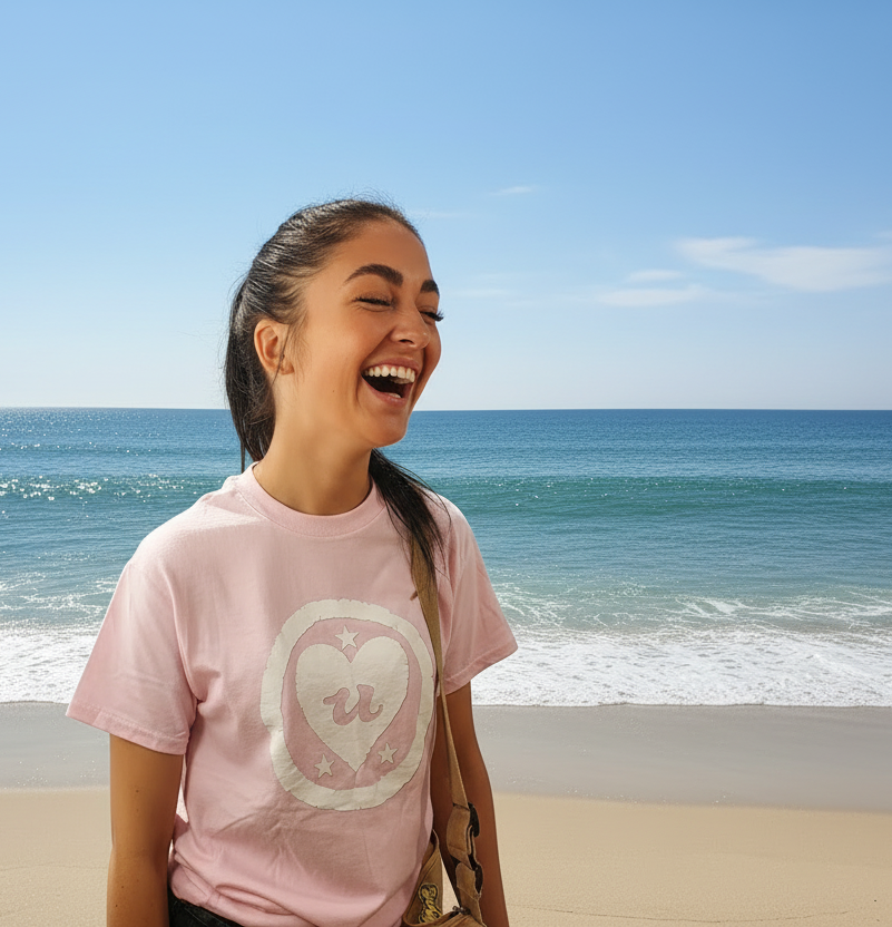 URCHIN-'LOVE U' White Logo. Cotton T Shirt. Choice of Colours. Unisex