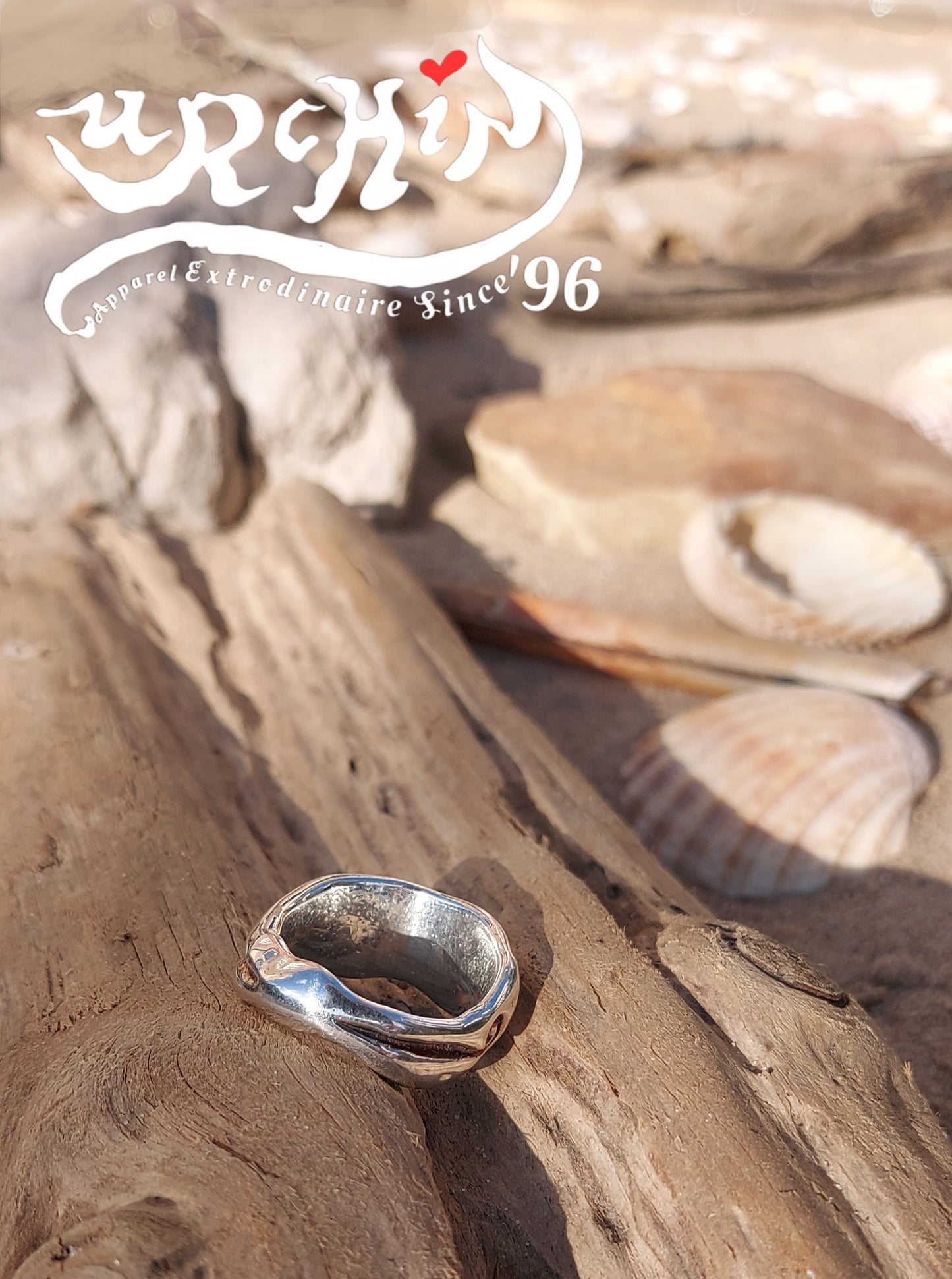 URCHIN Jewellery - 'Skinny' Urchin Logo Ring. Hallmarked. Handmade in the UK. Choice of Custom Sizes available.