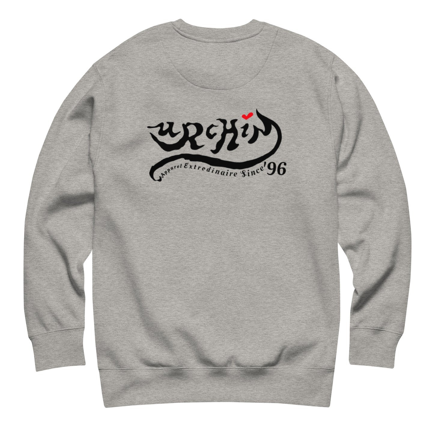 URCHIN-'U STAR' Black Logo. Premium Cotton Sweatshirt. Choice of Colours. Unisex.
