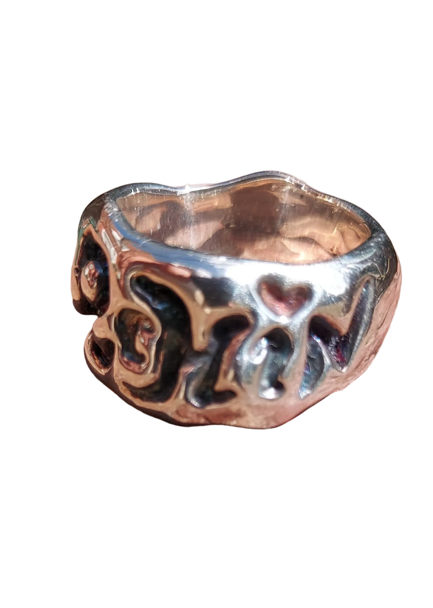 URCHIN Jewellery-'Phat Urchin' Logo Ring. Solid Silver. Hallmarked. Size S.