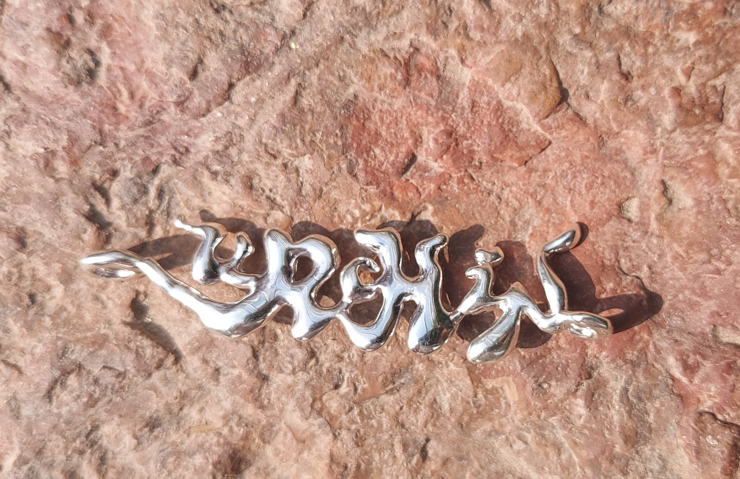 URCHIN 'URCHIN' Logo Womens Choker Pendant. Solid Silver. Hallmarked and Hand-made in UK.