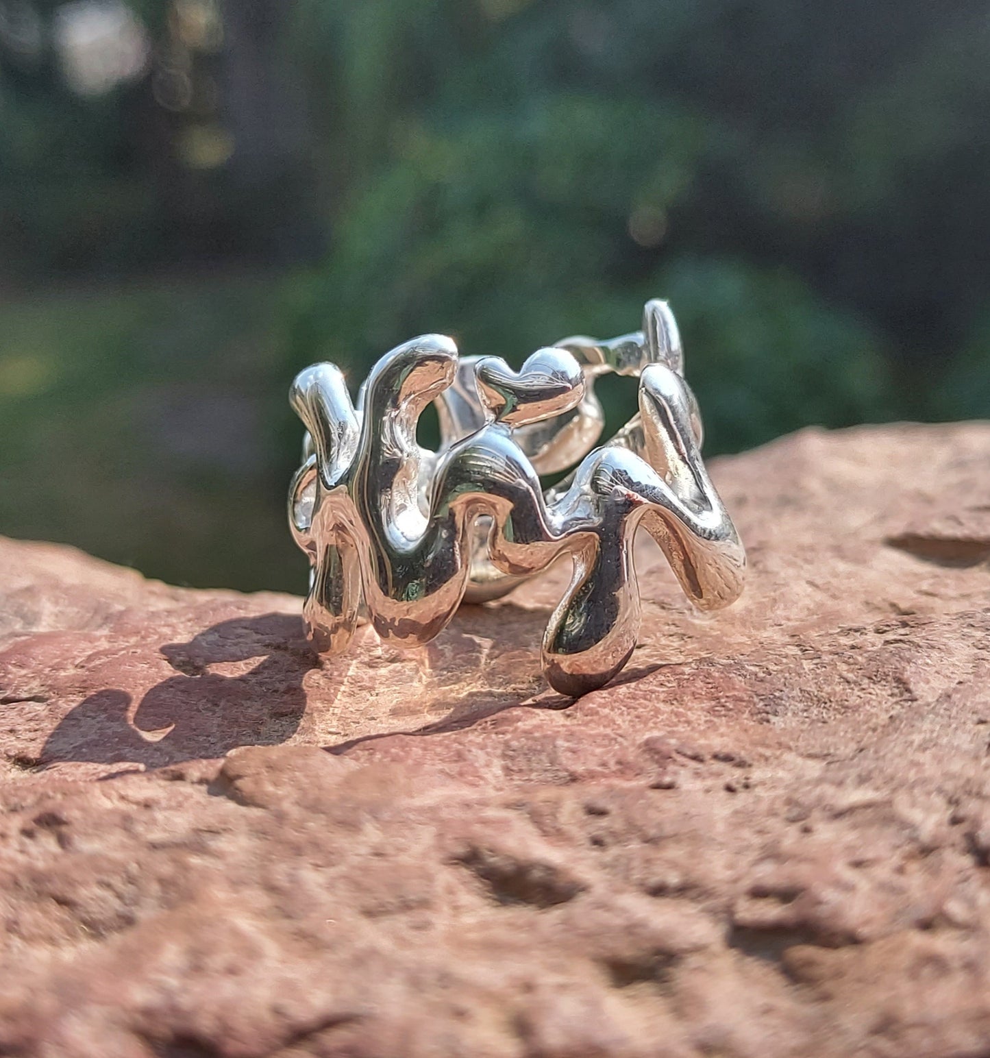 URCHIN Jewellery - 'Wave' Urchin Logo Ring. Hallmarked. Handmade in the UK. Size S