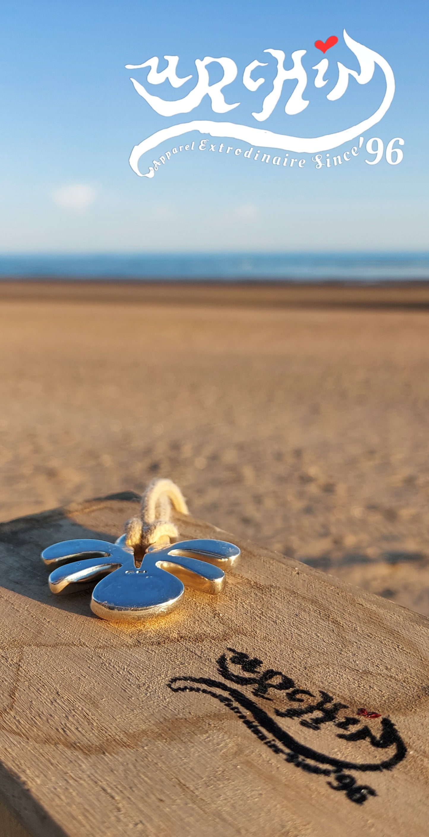 URCHIN Jewellery-'Smooth Tsuba' Solid Silver Pendant. Hallmarked. Hand Made in the UK. Choice of Cord.