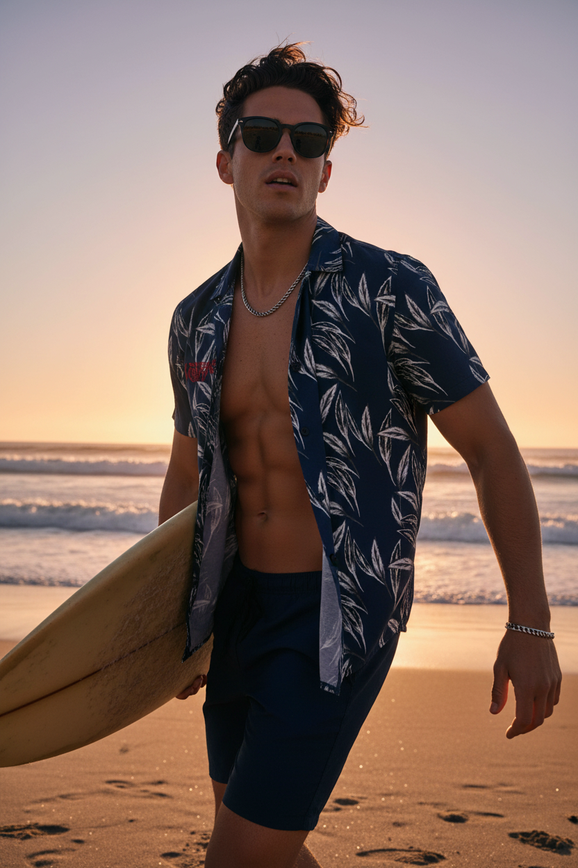 URCHIN 'U FEATHER' 'Blueberry( dark blue) Unisex button shirt. Multiple Sizes.