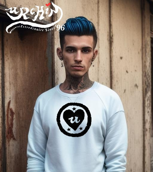 URCHIN Clothes 'LOVE U' Black Logo. Premium Cotton Sweatshirt. Choice of Colours. Unisex.