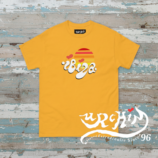 URCHIN 'Urchin Sun' 'Pure' Style. Retro Look. Unisex T Shirt. Light Colours.