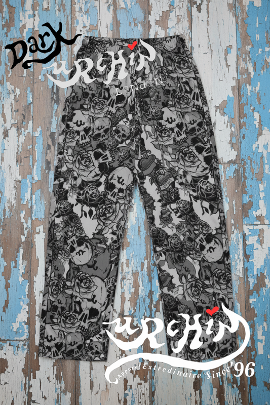 DARK URCHIN SKULL STORM 'METAL' Women’s pajama pants