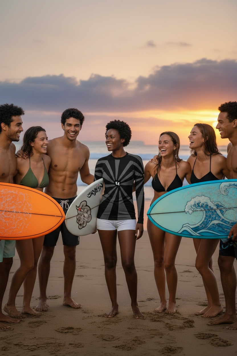 URCHIN-'U RISE' Women's Rash Guard. Choice of Sizes.