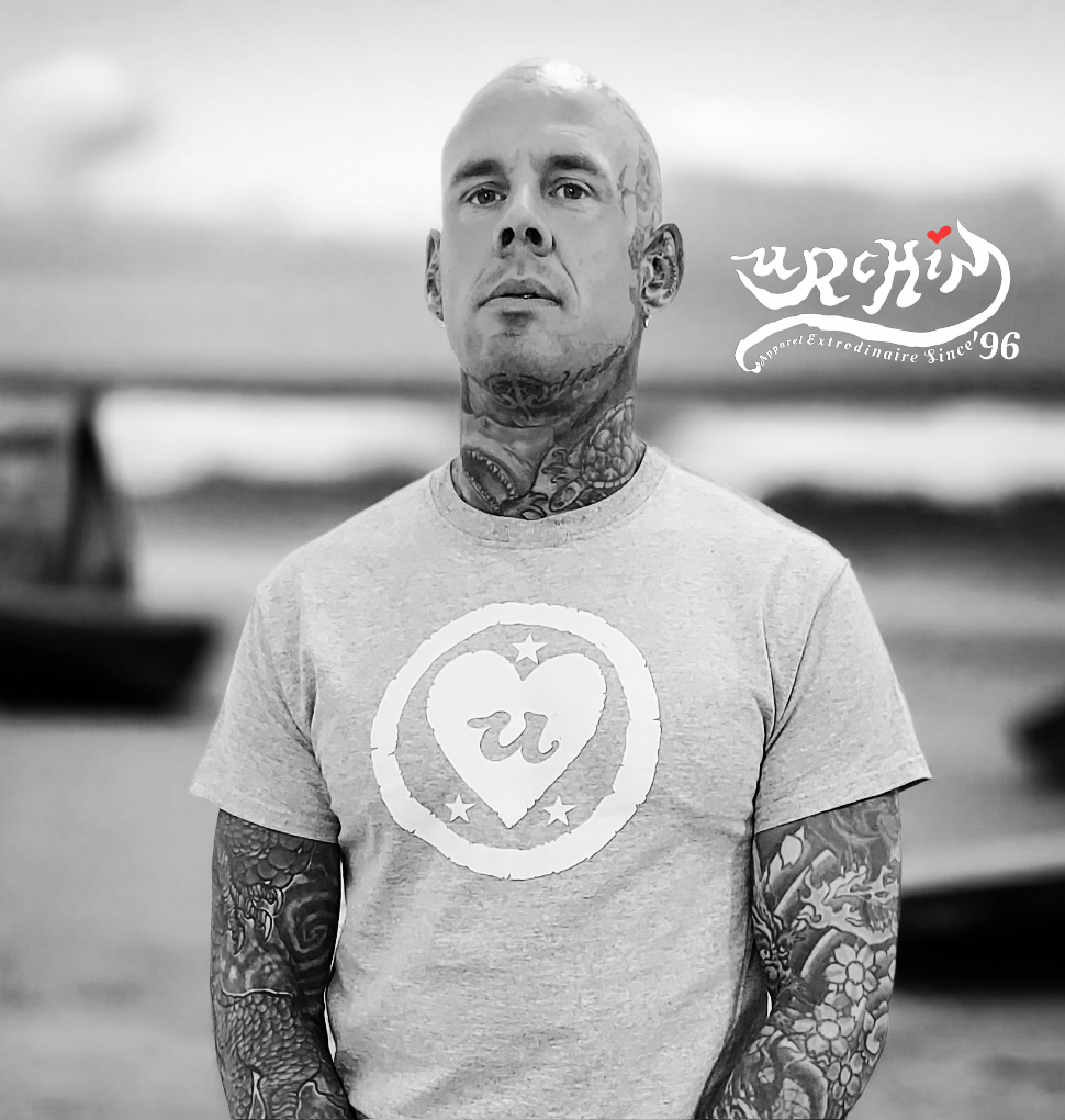 URCHIN-'LOVE U' White Logo. Cotton T Shirt. Choice of Colours. Unisex