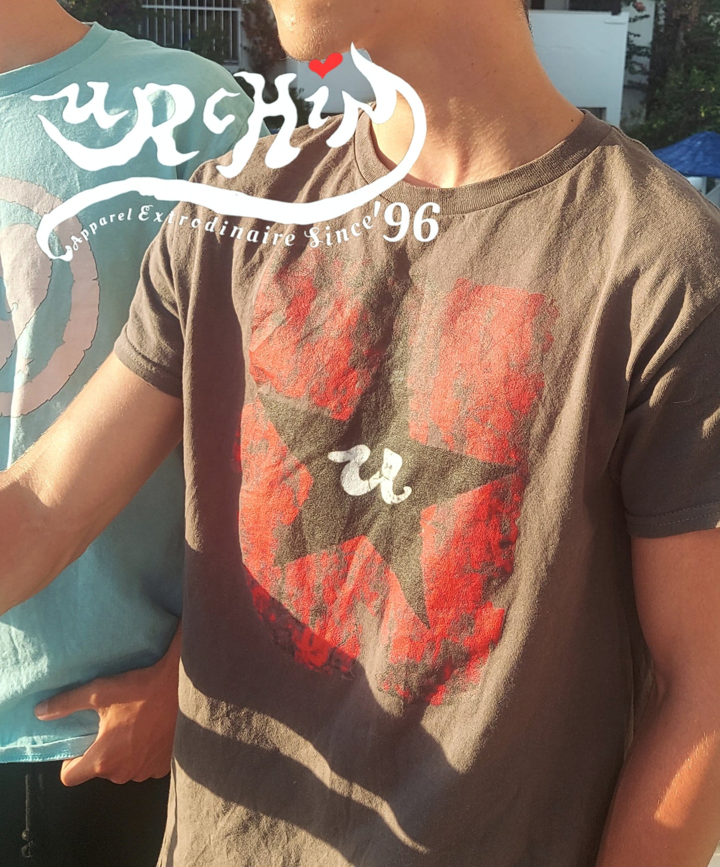 URCHIN Clothes -'U STAR' Black on Red- Old Poster. Cotton T Shirt. Choice of Colours. Unisex.
