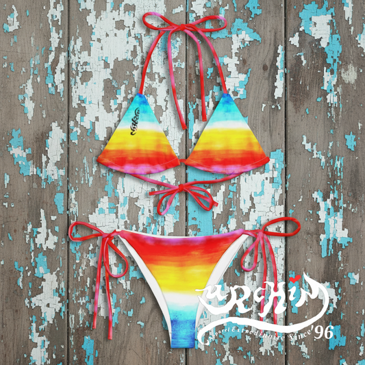 URCHIN 'SUNRISE BEACH' recycled string bikini.