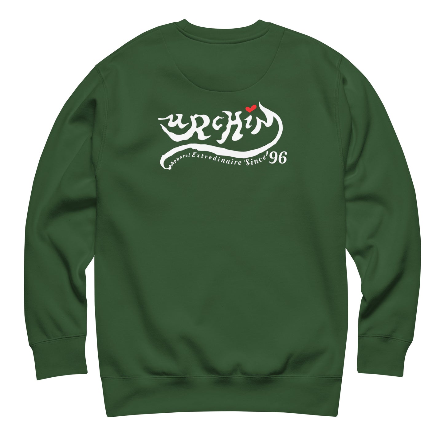 URCHIN 'LOVE U' White Logo. Premium Cotton Sweatshirt. Choice of Colours. Unisex.