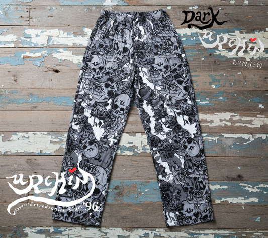 DARK URCHIN SKULL STORM 'SNOW' Women’s pajama pants
