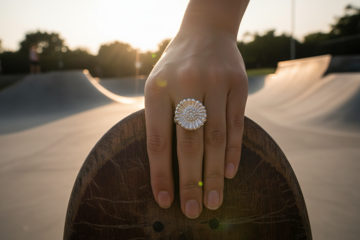 URCHIN Jewellery - 'Daisy' Ring. Hallmarked & Handmade in the UK. Choice of Custom Sizes available.