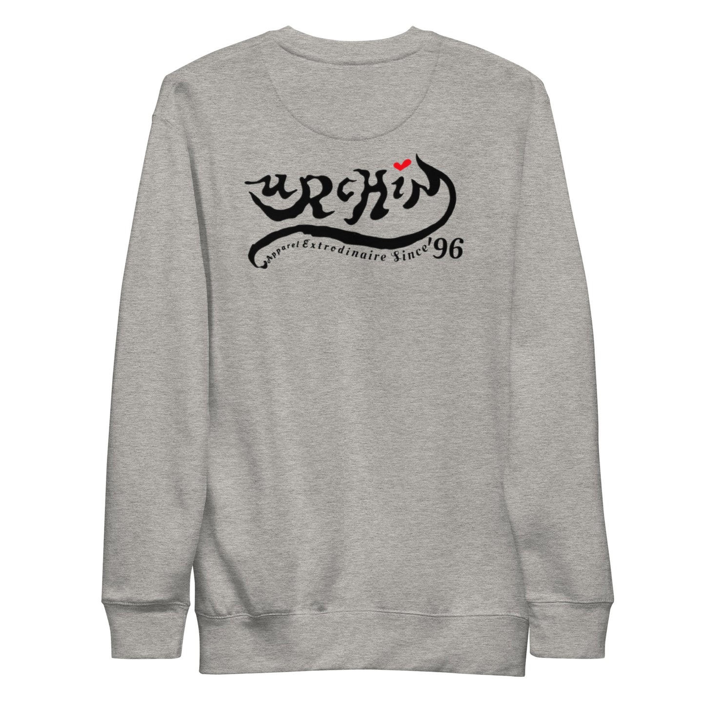 URCHIN 'LOVE U' Black Logo. Premium Cotton Sweatshirt. Choice of Colours. Unisex.
