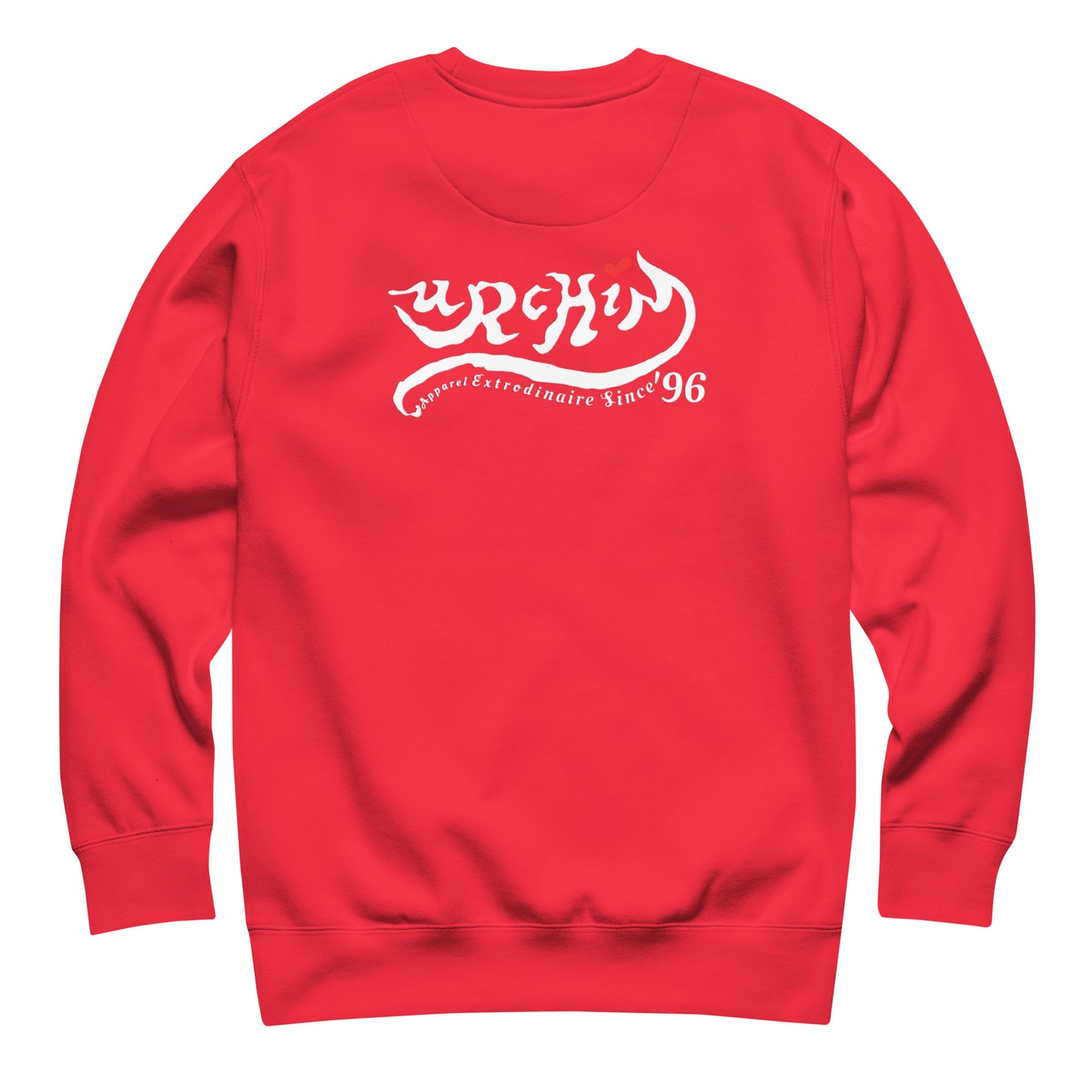 URCHIN 'LOVE U' White Logo. Premium Cotton Sweatshirt. Choice of Colours. Unisex.