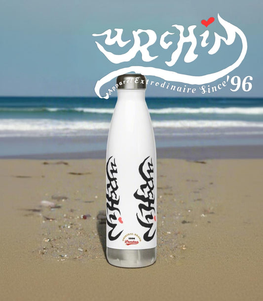 URCHIN Hydration Stainless Steel water bottle. Original '96 Black Logo on White.