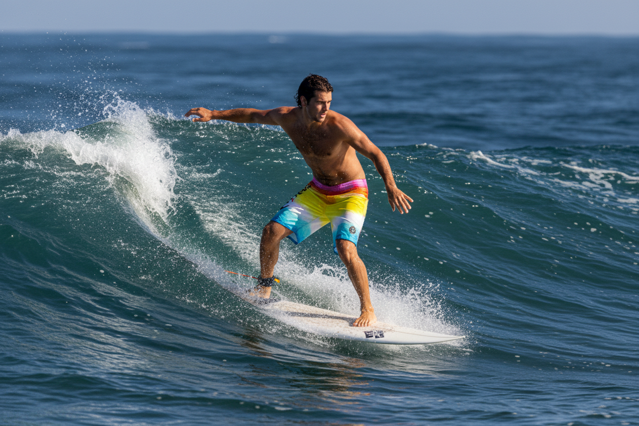 URCHIN 'SUNSET BEACH' Unisex Recycled Swim Board Shorts.
