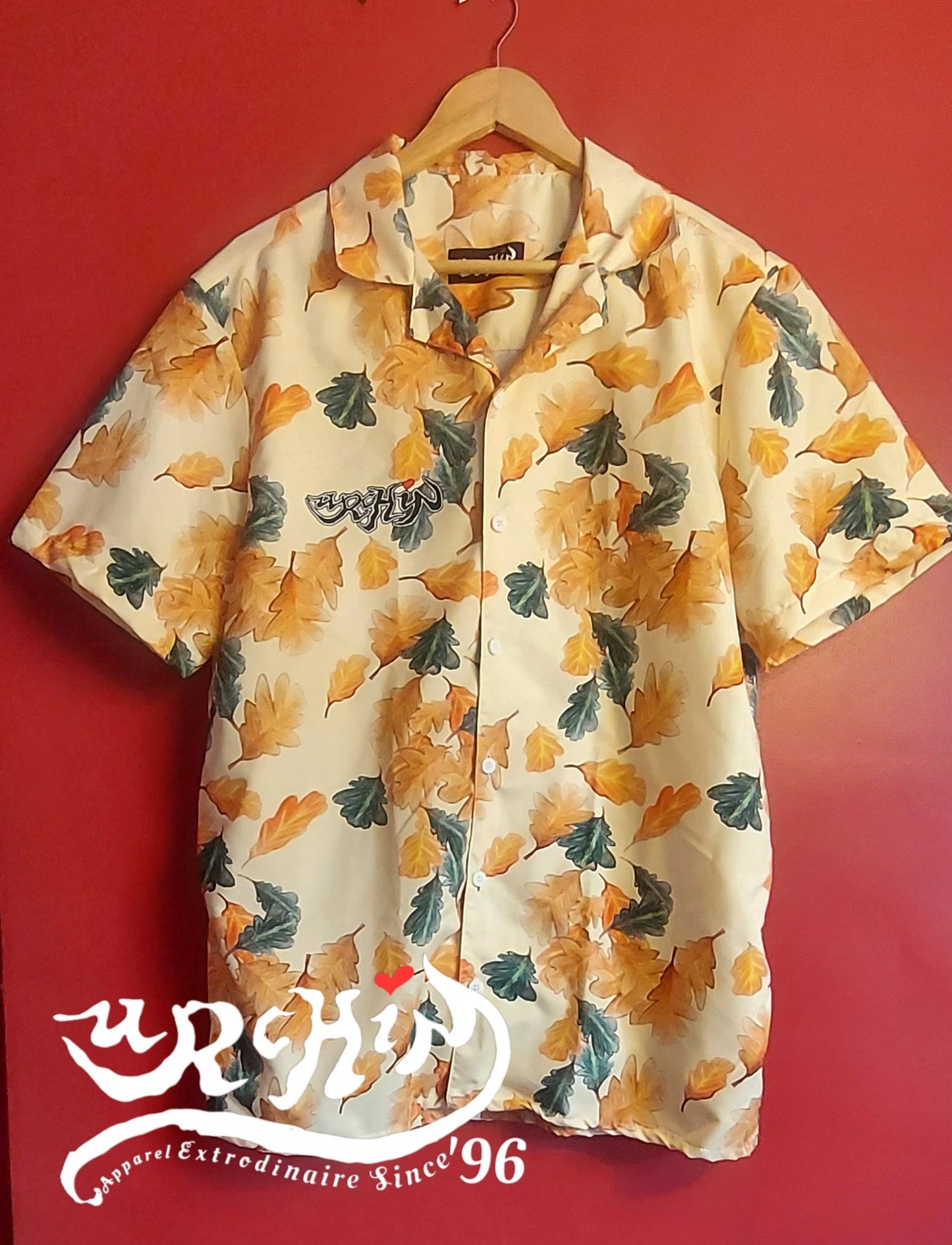 URCHIN 'U OAK' ( Yellow ) Unisex button shirt. Multiple Sizes.