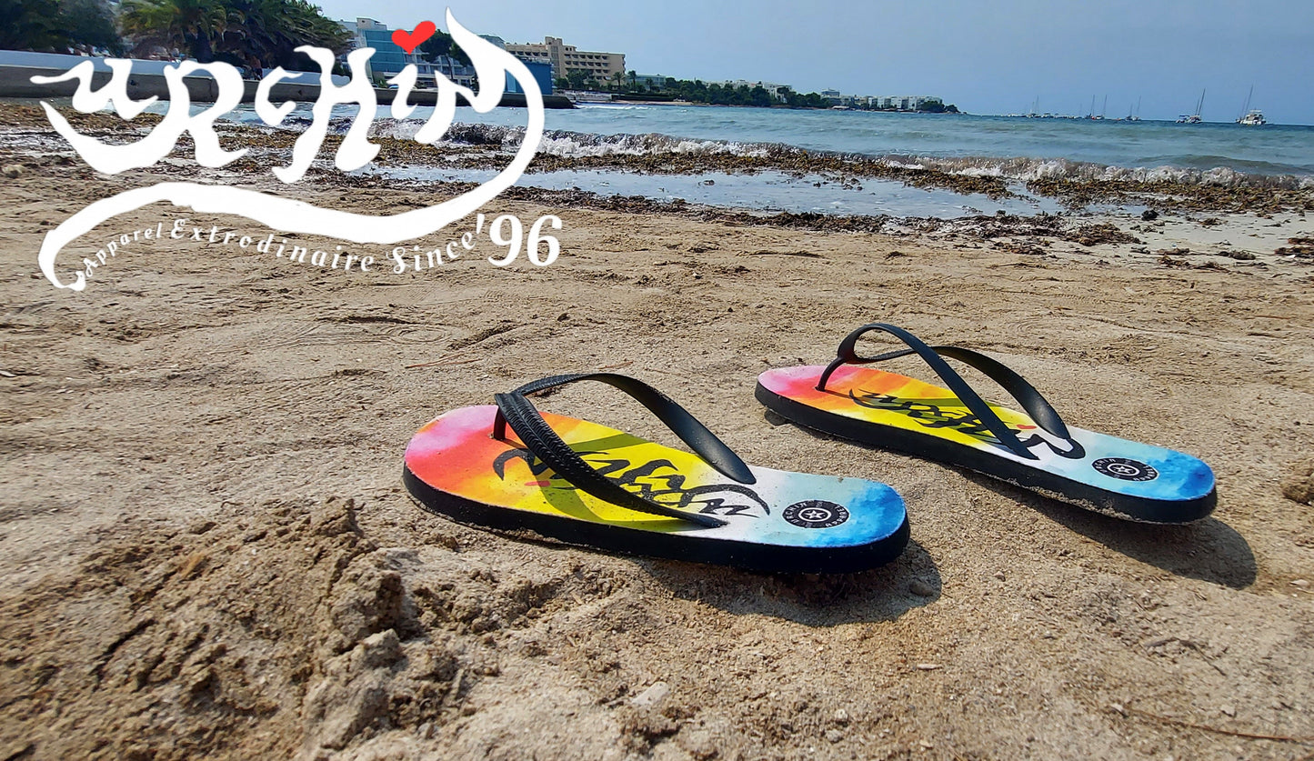URCHIN Footwear. 'SUNSET BEACH' Unisex Flip-Flops. Choice of Sizes.