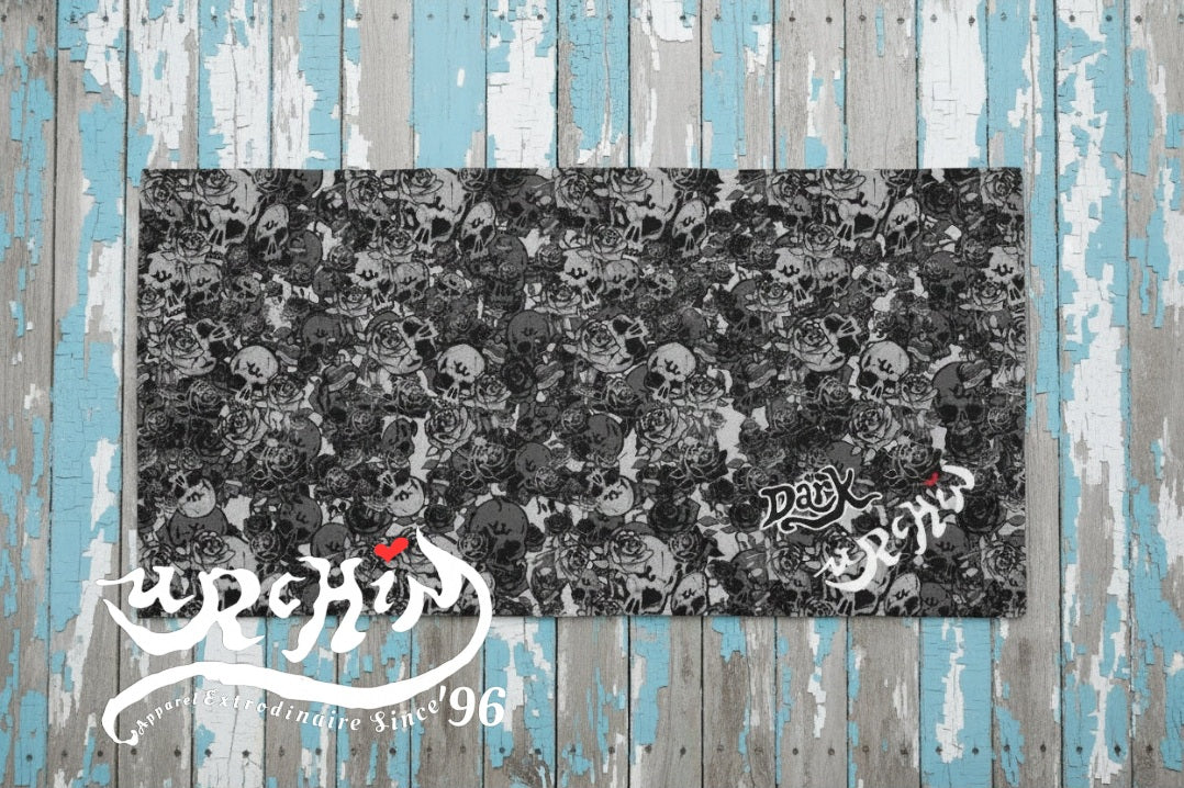 URCHIN 'Skull Storm' Towel. Colour 'Metal'(Grey). 2 Sizes.