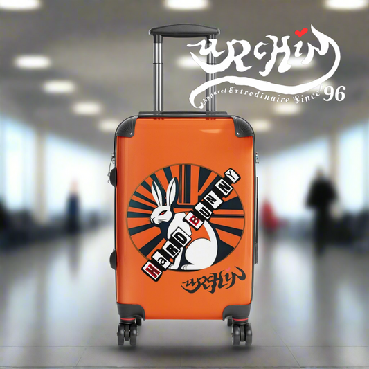 URCHIN 'Hard Bunny' Hard-shell Wheeled Suitcase. Choice of 3 Sizes. Orange