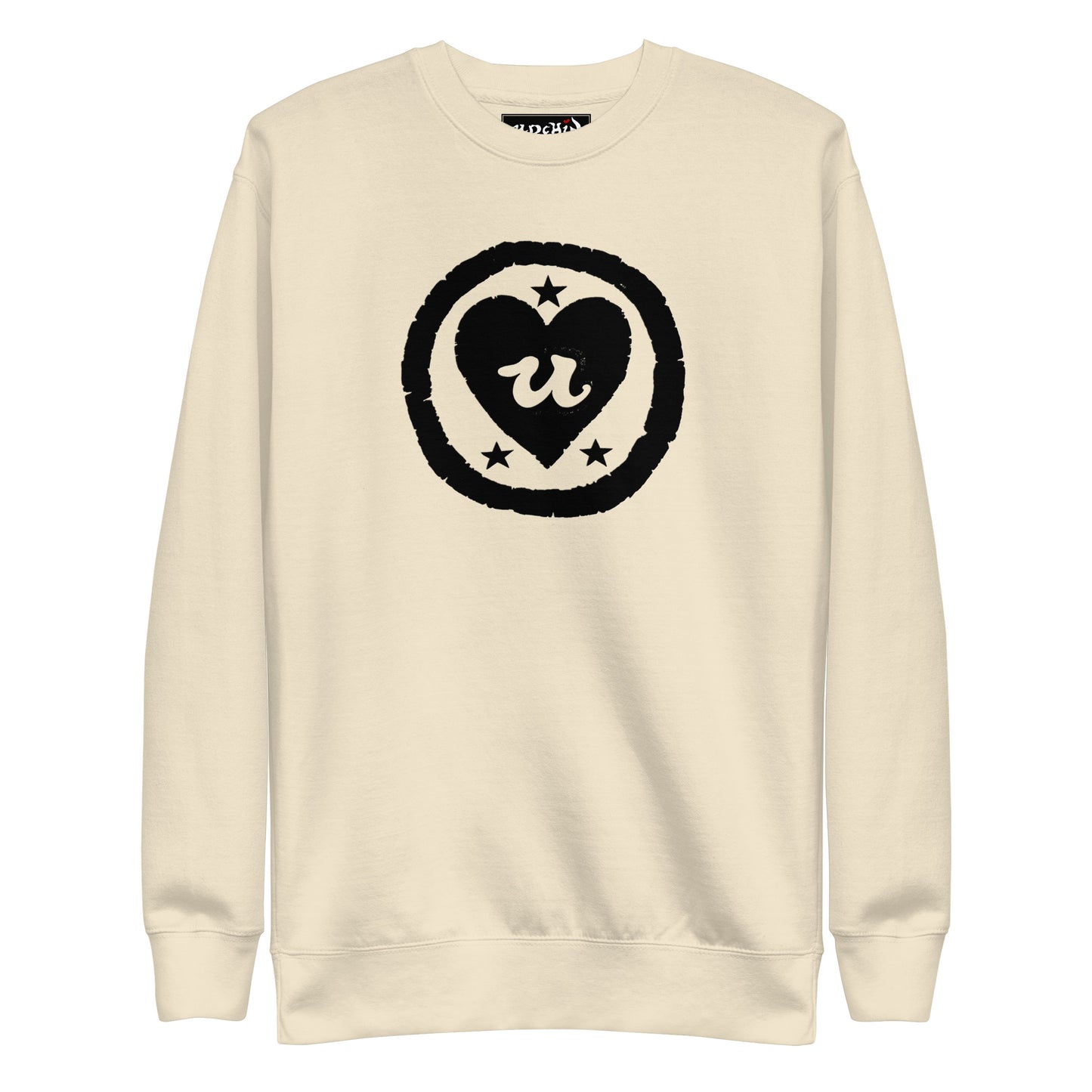 URCHIN 'LOVE U' Black Logo. Premium Cotton Sweatshirt. Choice of Colours. Unisex.