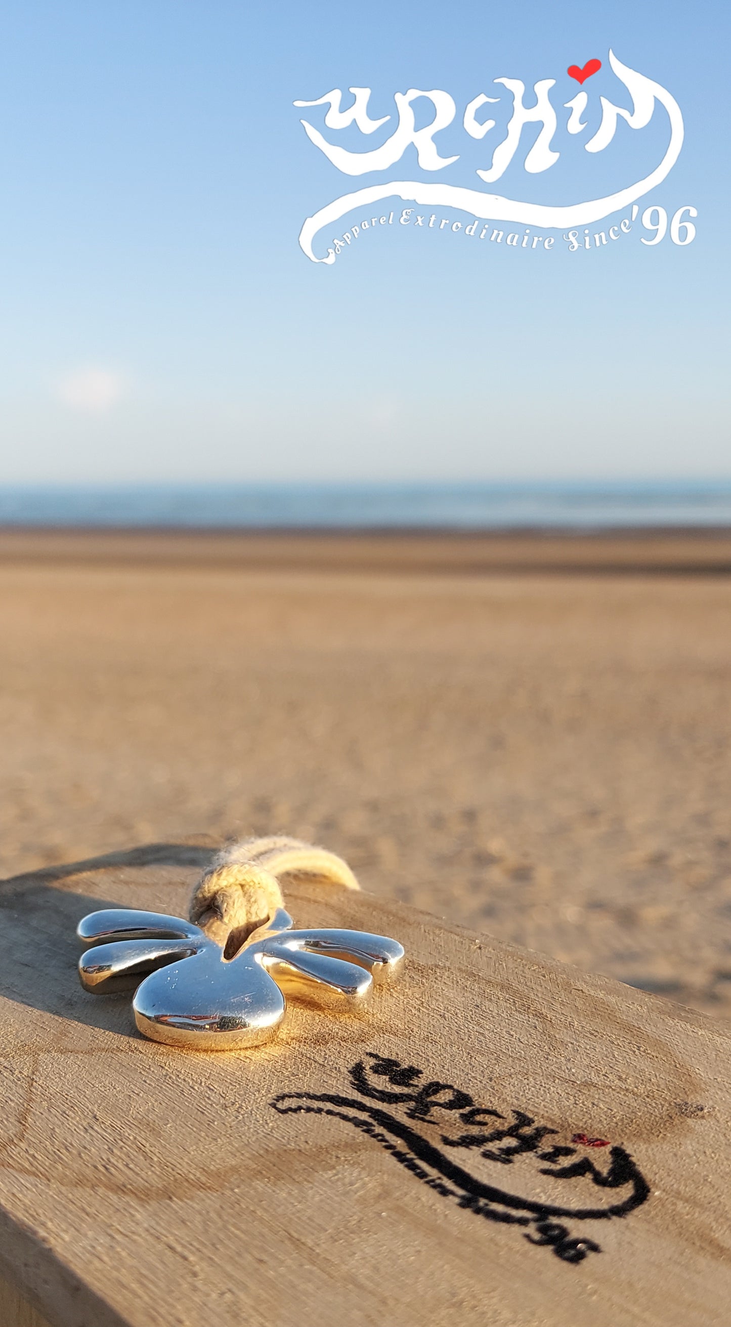 URCHIN Jewellery-'Smooth Tsuba' Solid Silver Pendant. Hallmarked. Hand Made in the UK. Choice of Cord.