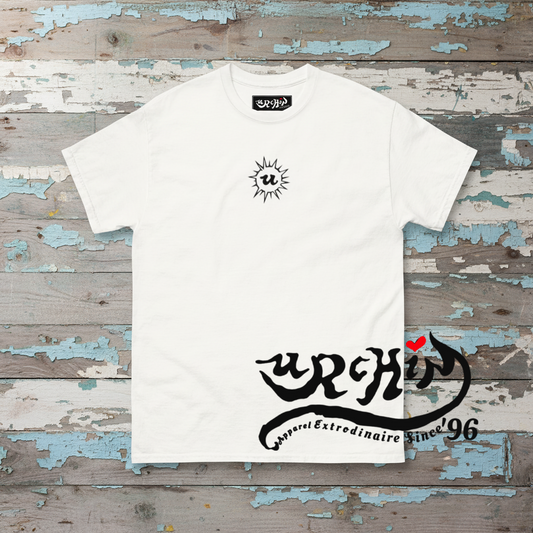 URCHIN 'U' URCHIN 2024 logo. Black. T Shirt. Choice of Colours. Unisex.